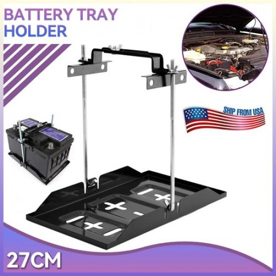 Автомобильный регулируемый поддон для аккумулятора, держатель для хранения аккумулятора, нижний зажим, комплект кронштейнов