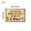 Decorative Metal Beer Sign 30x20cm