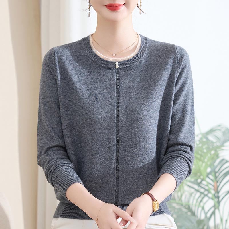 

Chic Knit Sweater for Middle-Aged Women (40-60 Years) XL (90-105 jin)