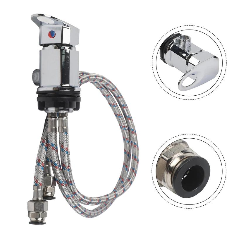 12 Inch Stainless Steel RV Shower Mixer Tap Outlet for Motorhomes For Campervans with 12mm Push Fit Connection