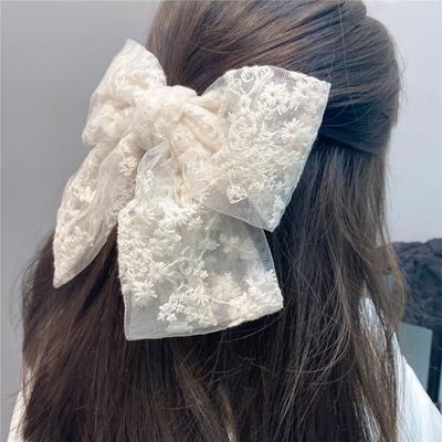 Clip per Capelli con Grande Fiocco Romantico e Carino Spilla per Capelli in Pizzo Floreale a Forma di Farfalla Accessori per Capelli in Stile Giapponese per Donne Gioielli per Capelli