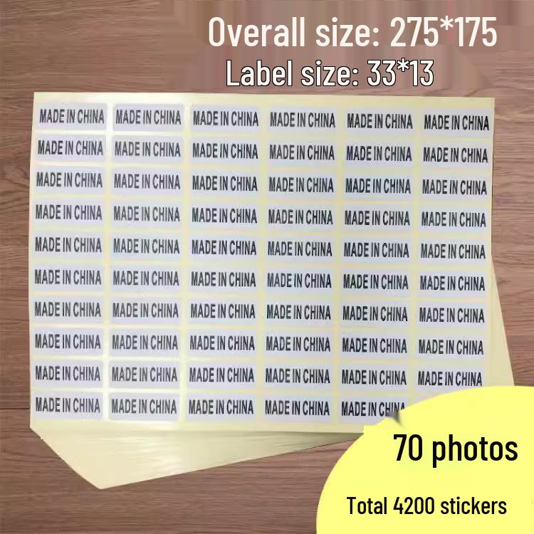 A4 Sticker Printing Paper with Pre-Cut Adhesive Labels, 100 Sheets/Pack