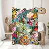 F-Floral P-Pattern Blanket Soft Throw Blanket for Home Bedroom Bed Sofa Picnic Travel Office Rest Cover Blanket Gift
