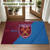 Kristall Samt Quadratischer Teppich Benutzerdefinierter Name West Ham United Fußballmuster Rutschfest Wohnboden Dekor Teppich