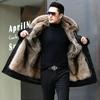 New Style Overcomes Men's Mink Inner Tank Winter New Item B Warm Fur Integrated Coat Imitation Mink Fur Medium Long Fur Coat