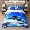 Attack On Titan 3Pcs Bedding Set, Personalized Custom Name Text, 1 Duvet Cover & 2 Pillowcases For Bedroom
