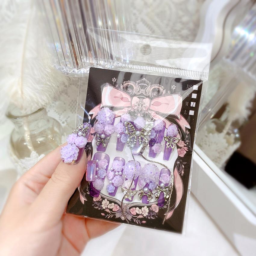 

Средние ногти-пуанты с дизайном из страз, многоразовые, полное покрытие, клейкие накладные ногти, прессованные ногти, искусственные накладные ногти, наклейки для ногтей для женщин