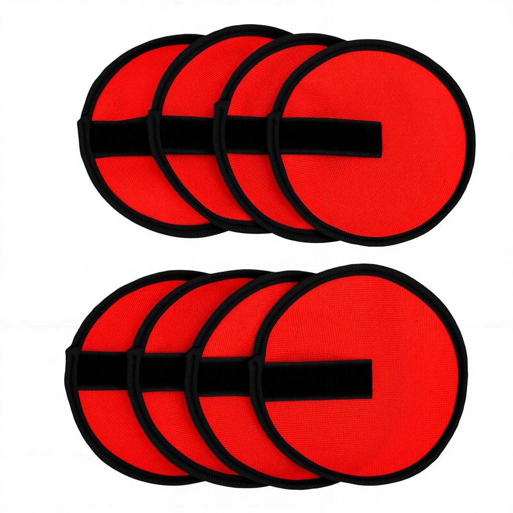 8 Pcs Fishing Lure Wraps Covers Oxford Fabric Fish Hook Bait Storage Protectors for Fishing Rod Red