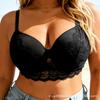 Plus Size Lace Bra Women Push Up Side Support Underwire