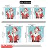 2pcs 2D Flat Printing Christmas Scene Curtain Santa Claus Snowflakes Christmas Fabric Without Electricity Festive Wall Decor