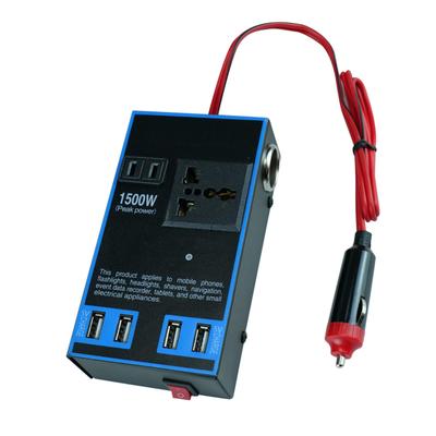 Power Inverter DC To 110V 220V AC 1500W Car Charger Converter Multifunctional Truck Household Outlet Power Converter