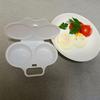 Double Cup Egg Cooker Poachers Eggs Stand Draining Boiler for Home