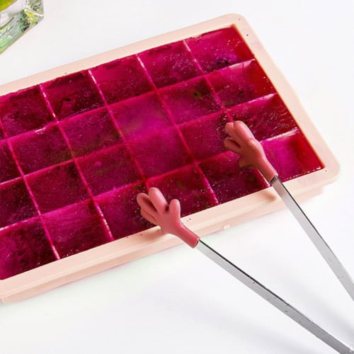 Mini Sugar Tongs, Small Silicone Tongs, Palm-Style Food-Grade Stainless Steel Clamp - Small Kitchen Reusable Serving Tongs for Coffee Bars, Food-Grade