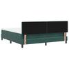 LED Box Spring Bed with Mattress Dark Green 180 X 200 Cm Velvet