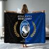 Atalanta Bergamo Print Flannel Blanket High Quality Warm Comfortable Cover for All Seasons Perfect for Gifts Home Decor