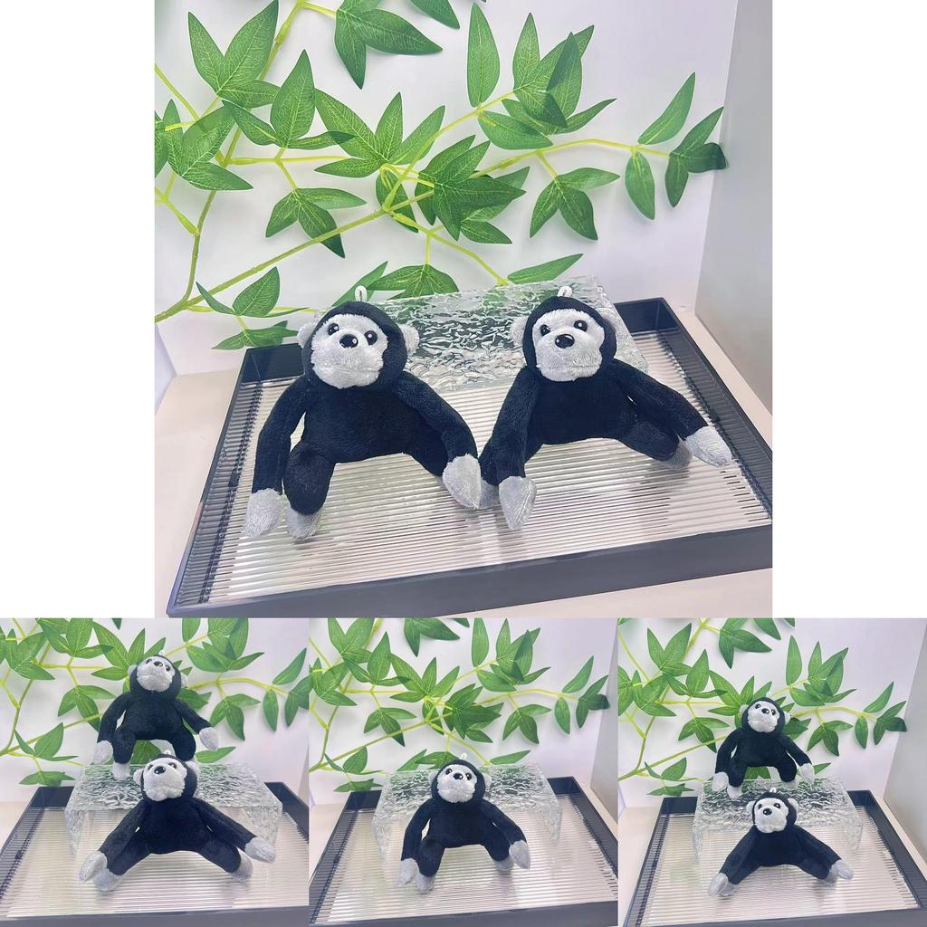 Charming Black Plush Gorilla Doll Keychain High Quality Stuffed Animal For Kids
