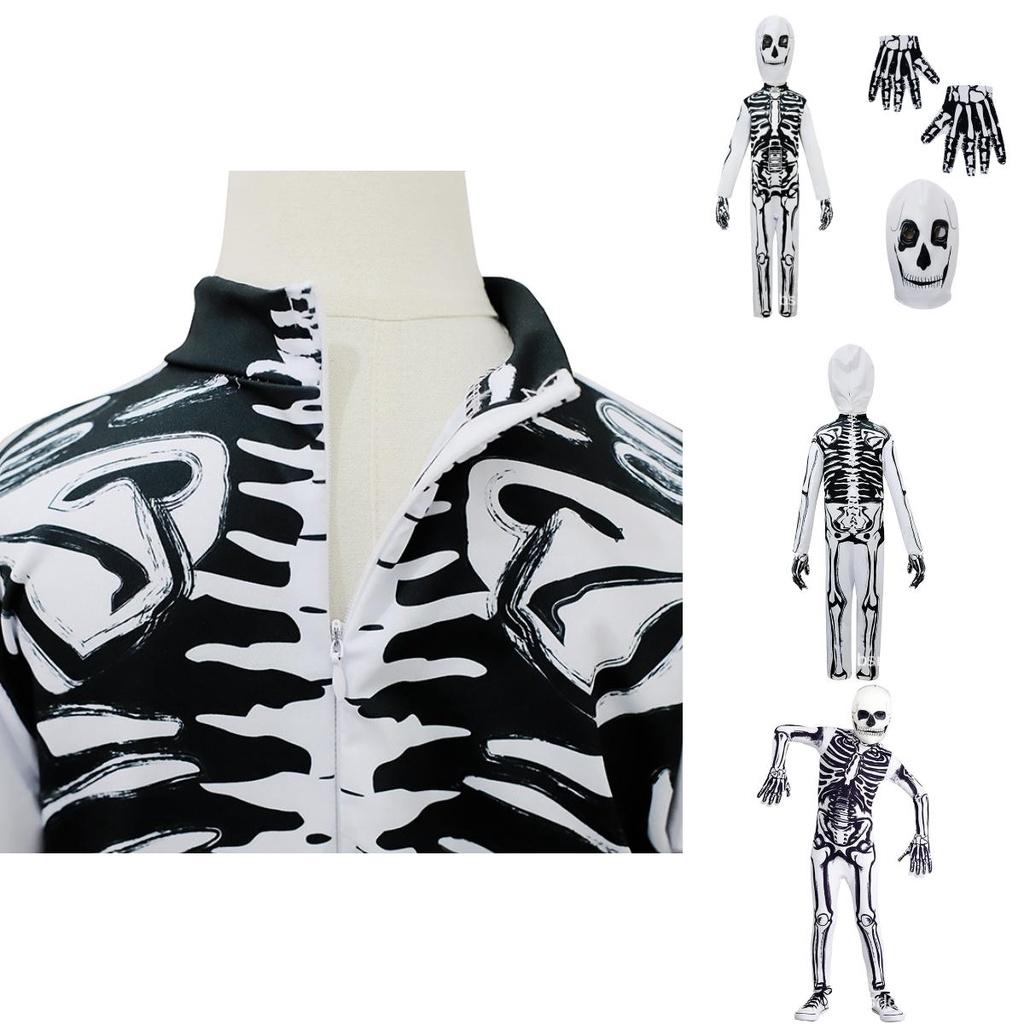 Creepy Halloween Skeleton Cosplay Outfit For Men And Women Dm0178