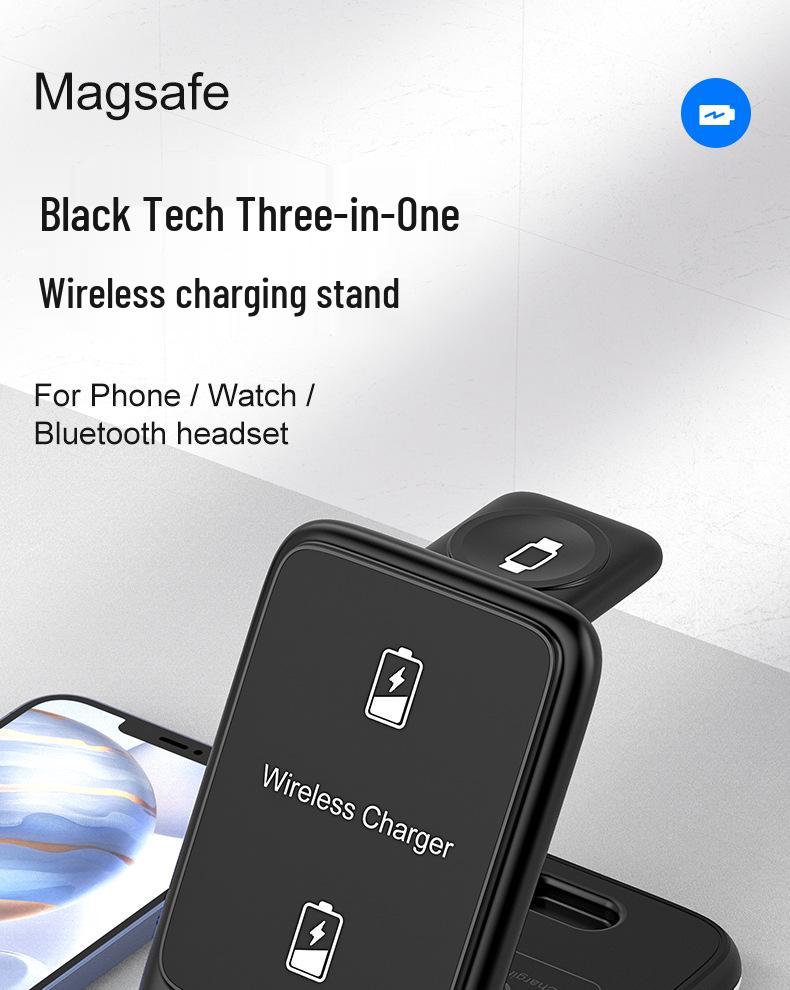 3-in-1 Foldable Wireless Charger for Apple Phones, Watches & Earbuds