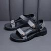 Export Single Summer Leather Men's Sandals Large Size 39-46 Beach Shoes Teenagers Japanese Cool Slippers Lightweight