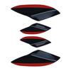 4Pcs Car Spoiler Canards Set Soft Decals Auto Collision Strip Carbon Fiber Pattern Front Bumper Lip Splitter Diffuser Spoiler