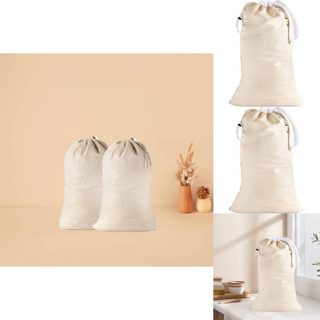 Elegante Borsa per Bucato in Cotone per la Casa e la Camera da Letto Leggera Facile da Trasportare
