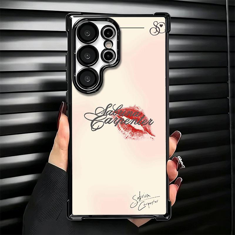 CR66 S-Sabrina C-Carpenter Beschichtetes Handyhülle Für Samsung Galaxy S24 S25 FE S26 Edge S23 Ultra S22 S21 Plus S20 Anti-Fall Airaba
