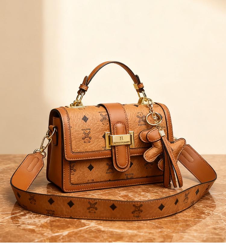 2025 Autumn/Winter Women's Retro High-End Print Crossbody Bag