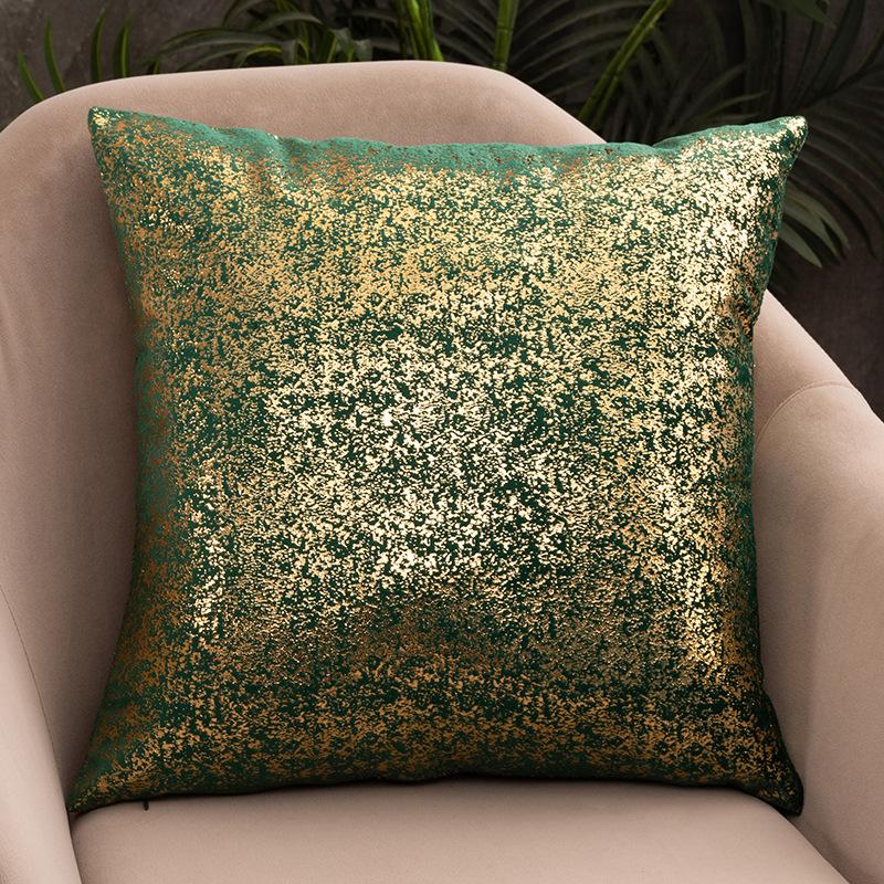 New Design Golden Velvet Cushion Cover 45x45cm Decorative Sofa Pillow Cover PillowCase Pattern Quality Luxury Cushion