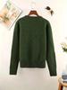 2025 Women's European & American Color Block Button Sweater