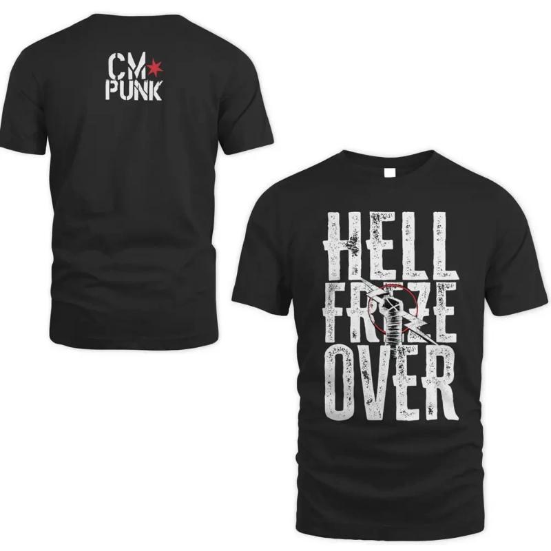 2025 Summer3D Printed Wrestler CM Punk T-shirt Children's Sports Large Top Men's White/Black CM Punk Best In The World Ringer