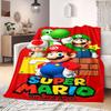 Super Mario Colorful Cartoon Flannel Blanket, Quality Print Throw for Living Room, Versatile Picnic and Travel Use_LIAN