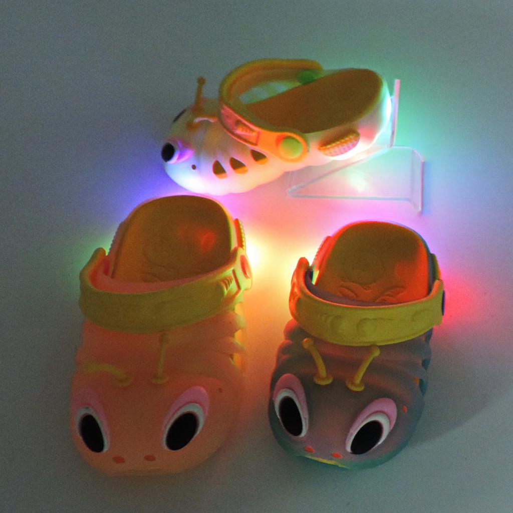 Sommer Kleinkind Baby Jungen Mädchen Cartoon Sandalen Hausschuhe Led Licht Leuchtende Schuhe