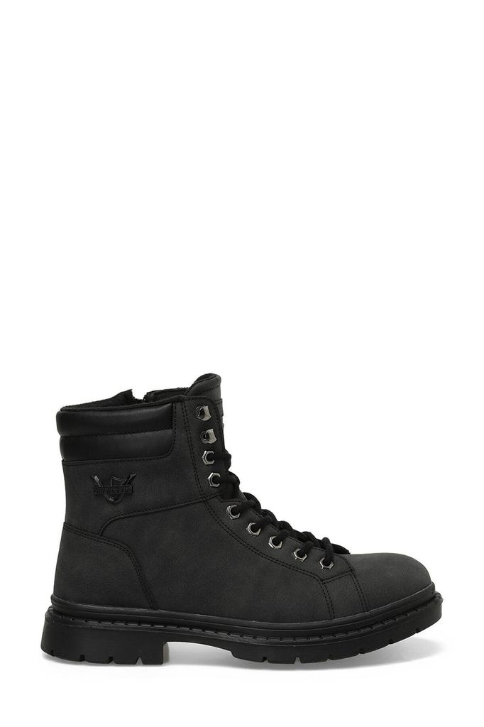 Men's Fashion Flat Heeled Booties Black Biker Boots Shoes