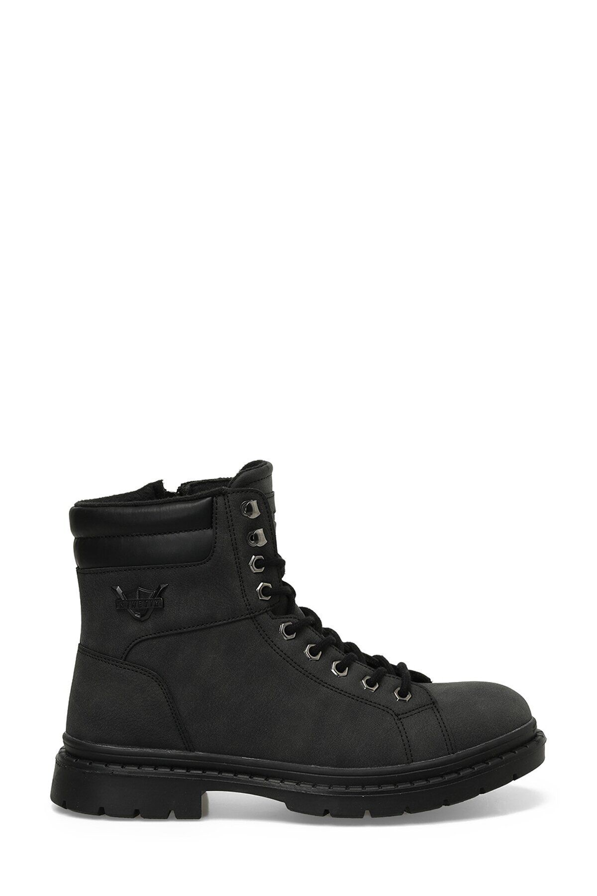 

Men s Fashion Flat Heeled Booties Black Biker Boots Shoes 44