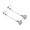 Earrings Earrings Silver CZ Earrings Popular Painless Elegant Adults Formal Triangular Cubic Zirconia Crystal Resin Earrings Miyabi Grace Miyabi Grace