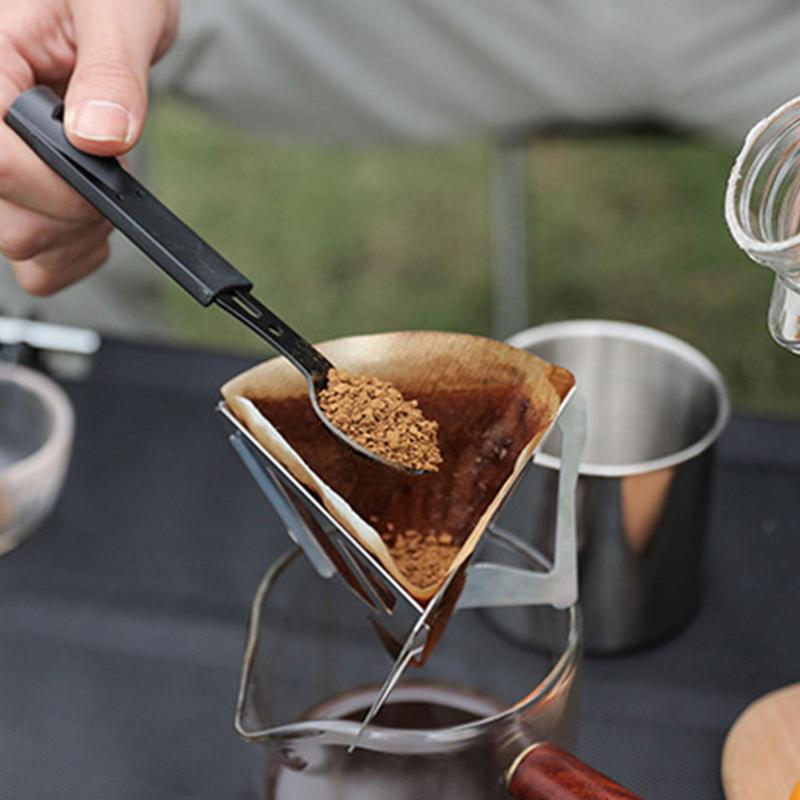 Reusable Foldable Stainless Steel Coffee Filter Holder Pour Over Coffees Drip Mesh Coffee Tea Filter Basket Tools