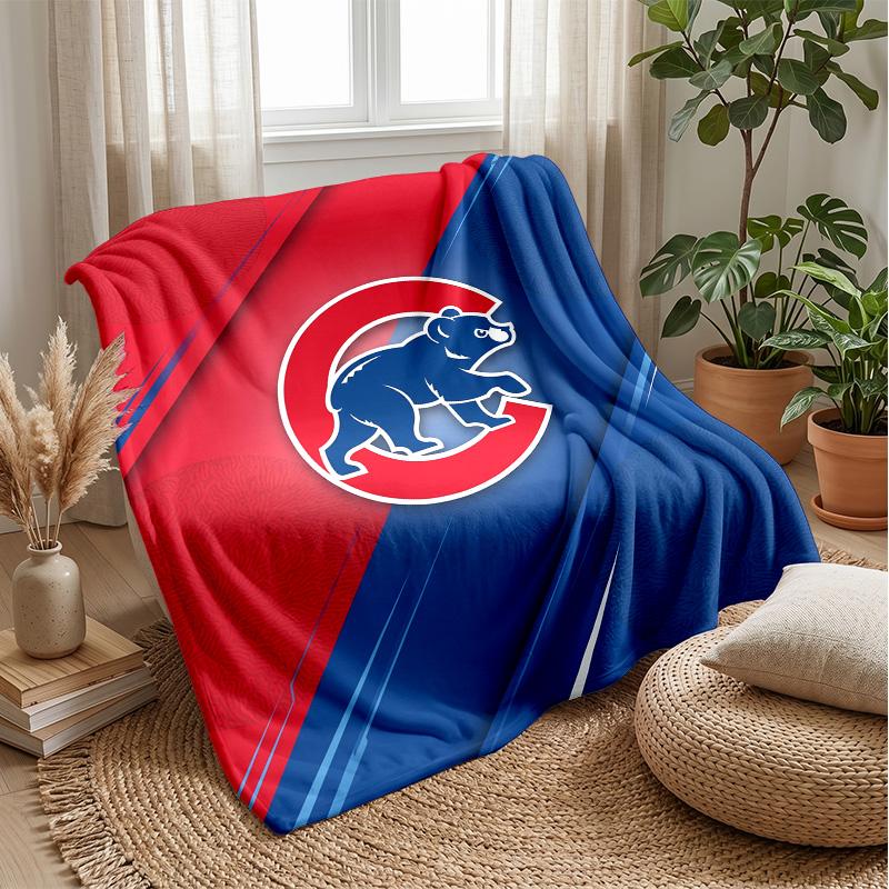 Chicago Cubs Flanell Fleece Decke Gemütlich Warm Überwurfdecke für Sofa Bett Reise Ganzjahresgebrauch