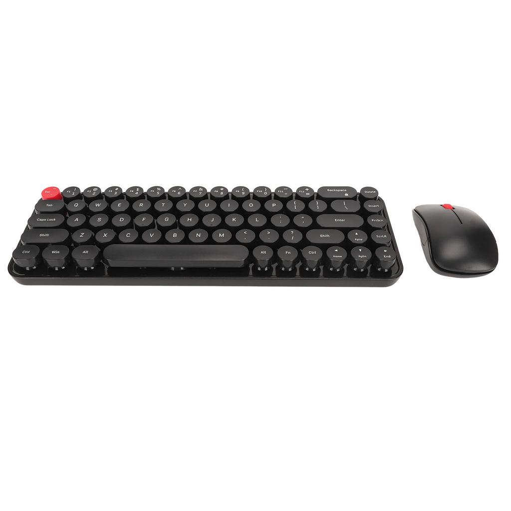 Typewriter Keyboard and Mouse Combo 68 Keys 2.4GHz Stable Battery Powered Retro Typewriter Keyboard for
