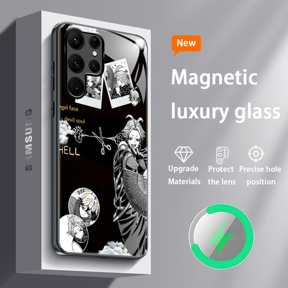 

Tougen anki icons Phone Case For Samsung S26 S25 S24 S23 S22 S21 S20 Plus Ultra Glass Magnetic Case Galaxy S20 Ultra