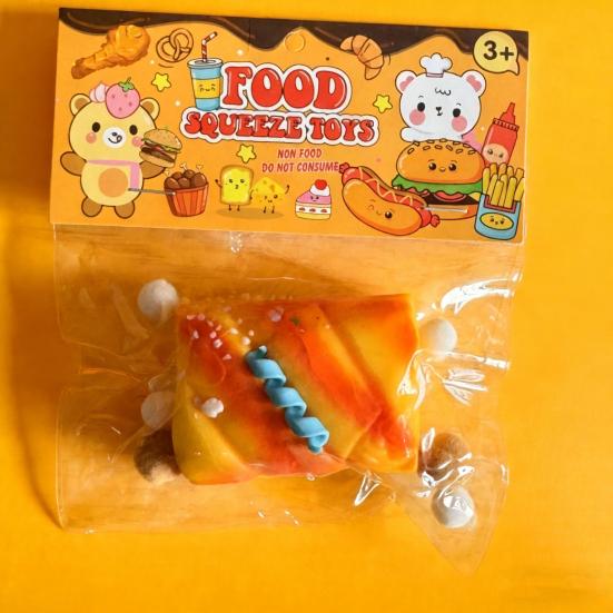 Simulation Baked Goods Squeeze Toy Stress Relief Croissant Waffle Toast Bread Sensory Toy Decompression Food Fidget Stress Ball