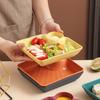 4pcs Plastic Serving Platter Set, 7.3''x6.6'' Sturdy Snack Plate for Sushi, Appetizer, Charcuterie, Potato Chip Dishes, Plates