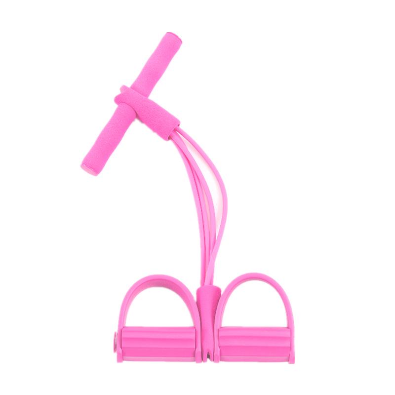 Four-Tube Sit-Up Assist Foot Pedal Resistance Band