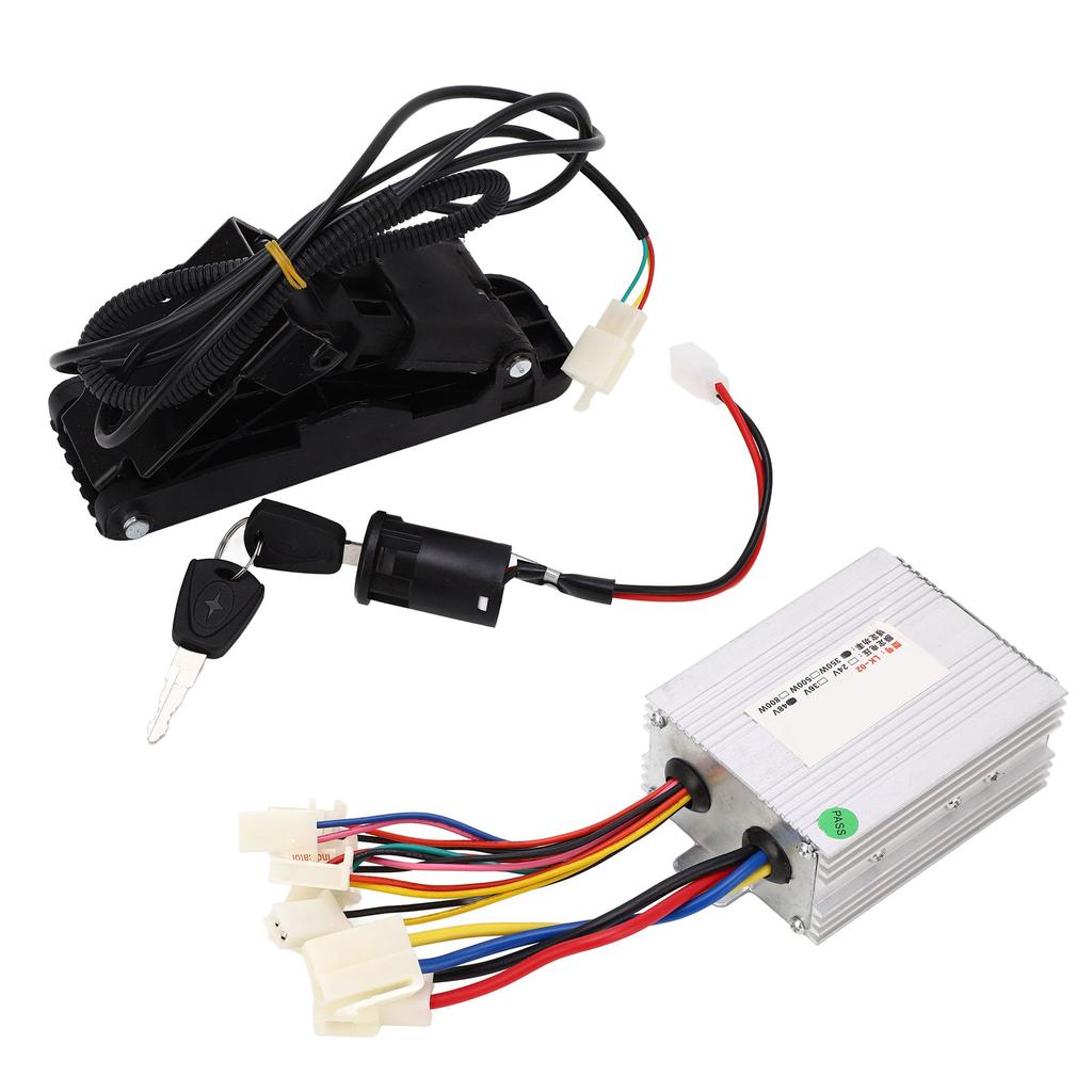 48V 350W Brush Speed Motor Conversion Controller Kit with Throttle Pedal for Electric Bike Motorcycle Tricycle