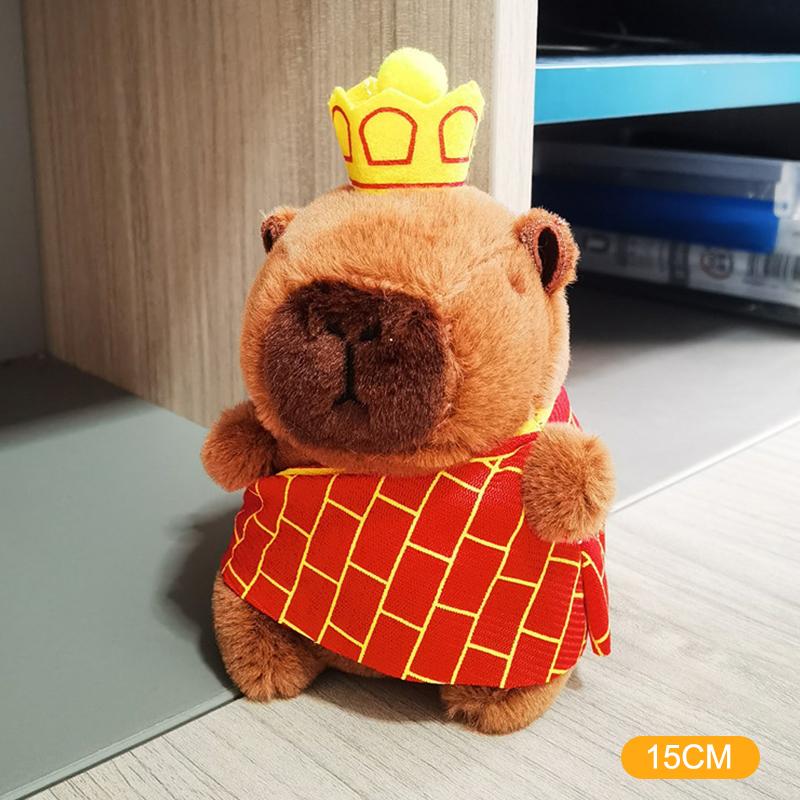 Cute Plush Capybara Keychain Cartoon Animals Toy Stuffed Soft Doll Plush Gift Kid Toys Doll Bag Hanging Ornaments Car Pendant