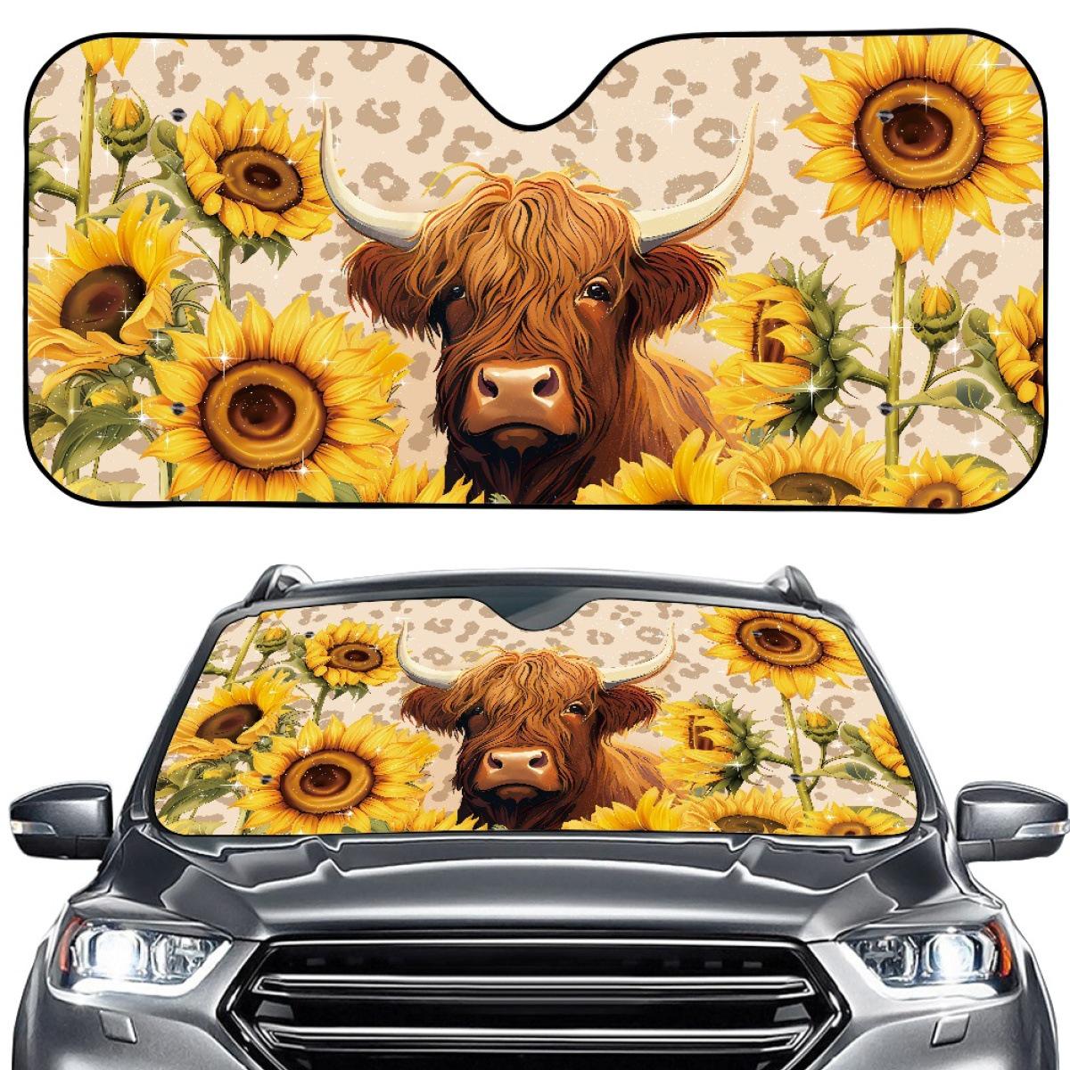 

Sunflower Yak Foldable Aluminum Foil Sunshade - Unisex Style Single Size