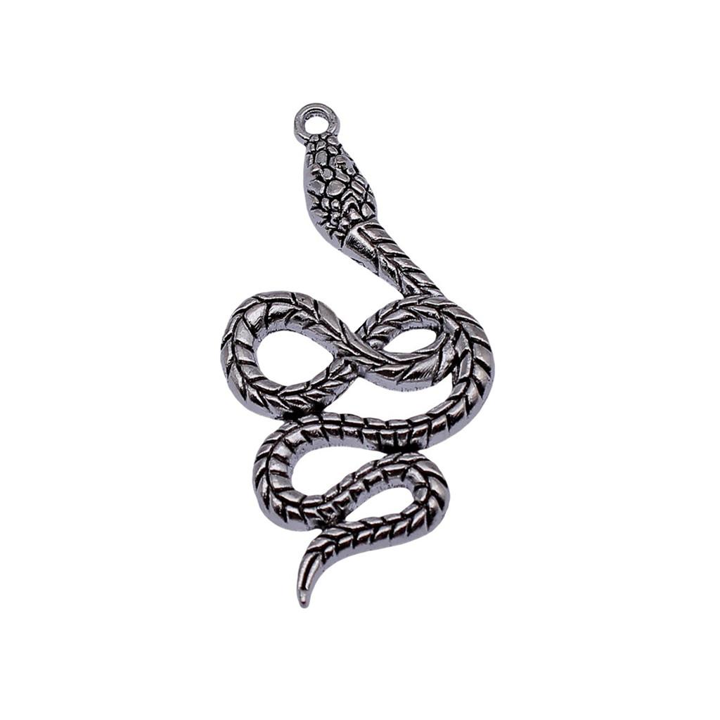 Cobra Snake Charms Antique Bronze Silver Pendants For DIY Bracelet Necklace Jewelry