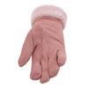Women’s Winter Warm Touch Screen Gloves Suede Leather Double Thick Velvet Plush Wrist Cycling Driving Outdoor Cold-Resistant Mittens