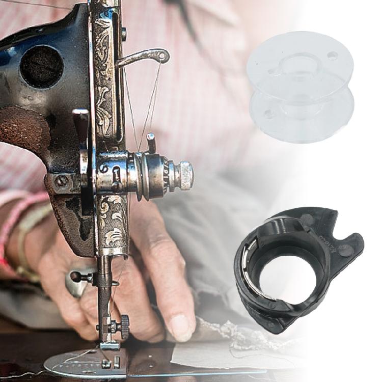 Set Bobina e Porta-bobina in Plastica per Macchina da Cucire, Pratico Porta-bobina Rotante per Navetta Domestica, Parti di Ricambio