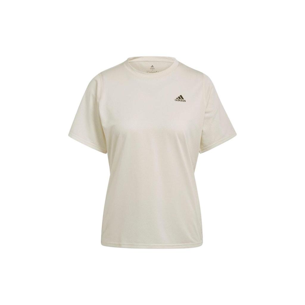 Adidas Running Logo Crew Neck Short Sleeve T-Shirt Women T-Shirts White HB9355