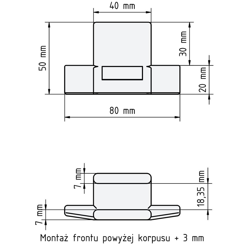 Set of 3x Carpenter' Handles for Mounting Fronts to 18mm Boards - 0, 2, 3mm